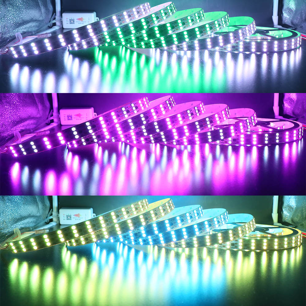 DC12V WS2811 High Brightness Addressable LED Strip Light, 144 LEDs/M, 16.4ft/5M Triple Row 5050 RGB Flexible LED Strips DC12V WS2811 High Brightness Addressable LED Strip Light, 144 LEDs/M, 16.4ft/5M Triple Row 5050 RGB Flexible LED Strips
